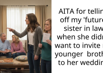 AITA for telling off my ‘future’ sister in law when she didn’t want to invite my younger brother to her wedding