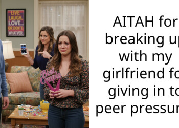 AITAH for breaking up with my girlfriend for giving in to p*er pressure?