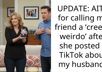 UPDATE: AITA for calling my friend a ‘creepy weirdo’ after she posted a TikTok about my husband?