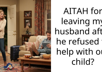 AITAH for leaving my husband after he refused to help with our child?