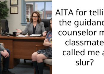 AITA for telling the guidance counselor my cla*smate called me a slur?