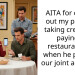 AITA for calling out my partner taking credit for paying a restaurant bill when he paid on our joint account?