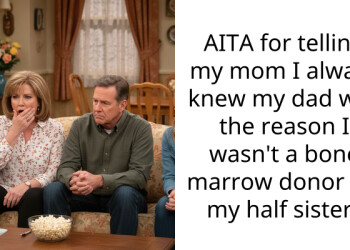 AITA for telling my mom I always knew my dad was the reason I wasn’t a bone marrow donor for my half sister?