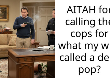 AITAH for calling the cops for what my wife called a desk pop?