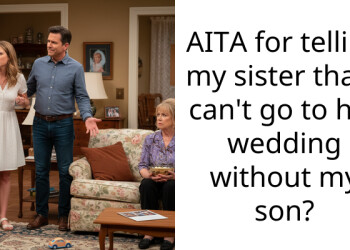AITA for telling my sister that I can’t go to her wedding without my son?