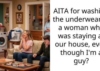 AITA for washing the underwear of a woman who was staying at our house, even though I’m a guy?