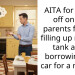 AITA for going off on my parents for not filling up my gas tank after borrowing my car for a month?