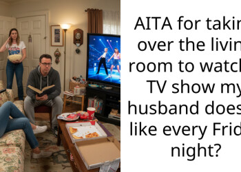 AITA for taking over the living room to watch a TV show my husband doesn’t like every Friday night?