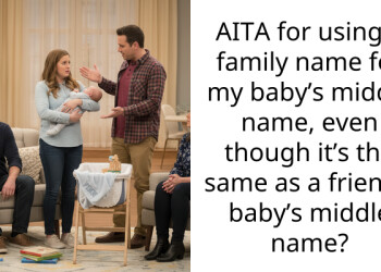 AITA for using a family name for my baby’s middle name, even though it’s the same as a friend’s baby’s middle name?