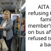 AITA for refusing to hold family member’s water on bus after she refused to bring a bag?