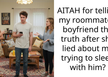 AITAH for telling my roommate’s boyfriend the truth after she lied about me trying to sleep with him?