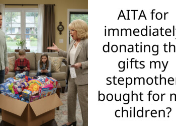 AITA for immediately donating the gifts my stepmother bought for my children?