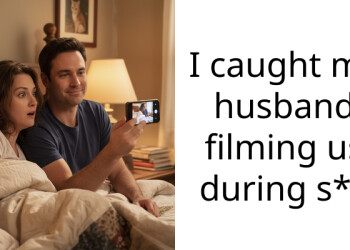 I caught my husband filming us during s*x