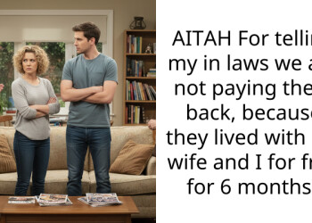 AITAH For telling my in laws we are not paying them back, because they lived with my wife and I for free for 6 months?