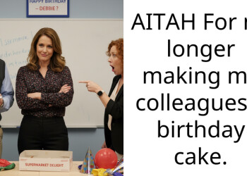 AITAH For no longer making my colleagues a birthday cake.