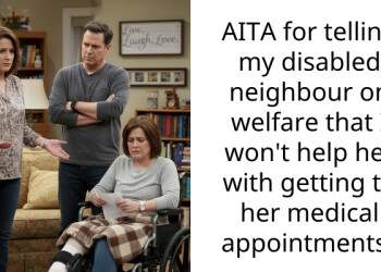 AITA for telling my disabled neighbour on welfare that I won’t help her with getting to her medical appointments?