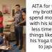 AITA for telling my brother to spend more time with his kids and less time doing things like taking his Yoga teacher to Japan?