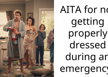 AITA for not getting properly dressed during an emergency?
