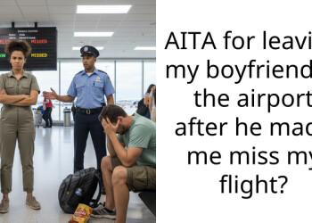 AITA for leaving my boyfriend at the airport after he made me miss my flight?