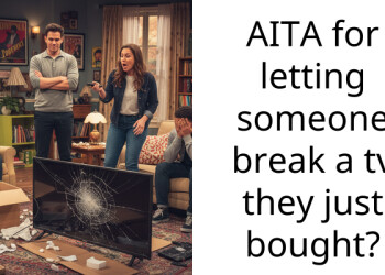 AITA for letting someone break a tv they just bought?