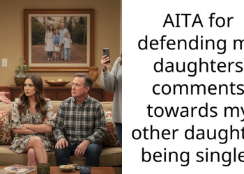 AITA for defending my daughters comments towards my other daughter being single?