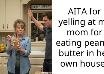 AITA for yelling at my mom for eating peanut b**ter in her own house?