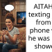 AITAH for texting his gf from his phone while he was in the shower??
