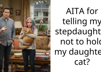 AITA for telling my stepdaughter not to hold my daughters cat?