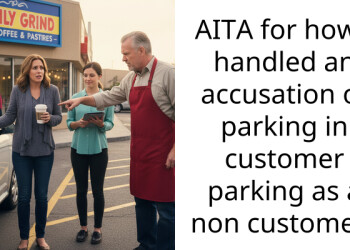AITA for how I handled an accusation of parking in customer parking as a non customer?