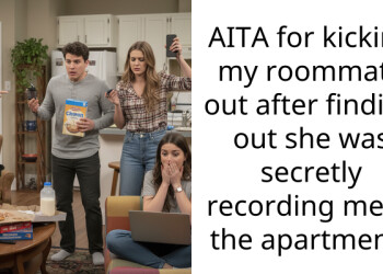 AITA for kicking my roommate out after finding out she was secretly recording me in the apartment?