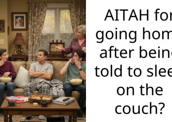 AITAH for going home after being told to sleep on the couch?