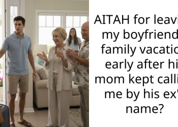 AITAH for leaving my boyfriend’s family vacation early after his mom kept calling me by his ex’s name?