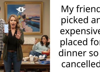 My friend picked an expensive placed for dinner so I cancelled