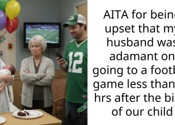AITA for being upset that my husband was adamant on going to a football game less than 24 hrs after the birth of our child