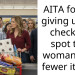 AITA for not giving up my checkout spot to a woman with fewer items?