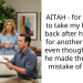 AITAH – for refusing to take my husband back after he left me for another woman, even though he says he made the biggest mistake of his life?