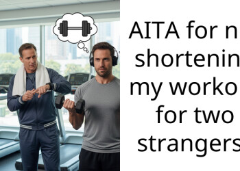 AITA for not shortening my workout for two strangers?