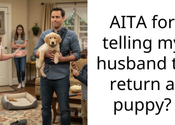 AITA for telling my husband to return a puppy?