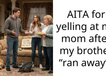 AITA for yelling at my mom after my brother “ran away”?