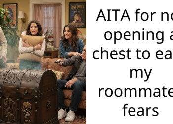 AITA for not opening a chest to ease my roommates fears