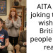 AITA for joking that I wished British people were real