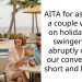 AITA for a*suming a couple we met on holiday were sw***ers and abruptly cutting our conversation short and leaving?
