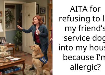 AITA for refusing to let my friend’s service dog into my house because I’m allergic?