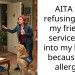 AITA for refusing to let my friend’s service dog into my house because I’m allergic?