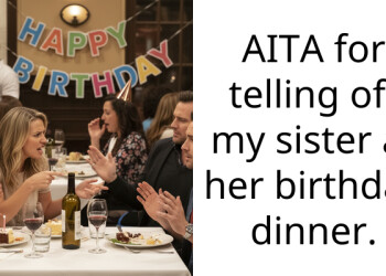 AITA for telling off my sister at her birthday dinner.