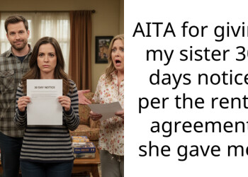 AITA for giving my sister 30 days notice per the rental agreement she gave me?