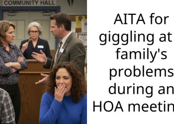 AITA for giggling at a family’s problems during an HOA meeting?