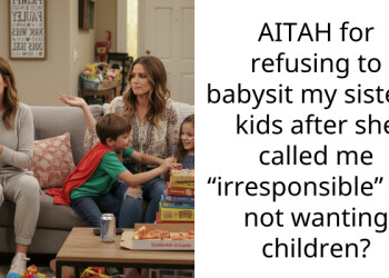 AITAH for refusing to babysit my sister’s kids after she called me “irresponsible” for not wanting children?