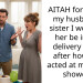 AITAH for telling my husband’s sister I won’t let her be in the delivery room after how she acted at my baby shower?