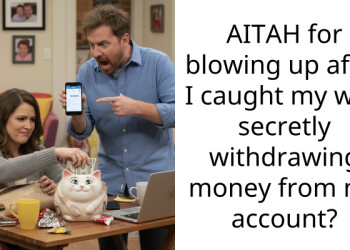 AITAH for blowing up after I caught my wife secretly withdrawing money from my account?